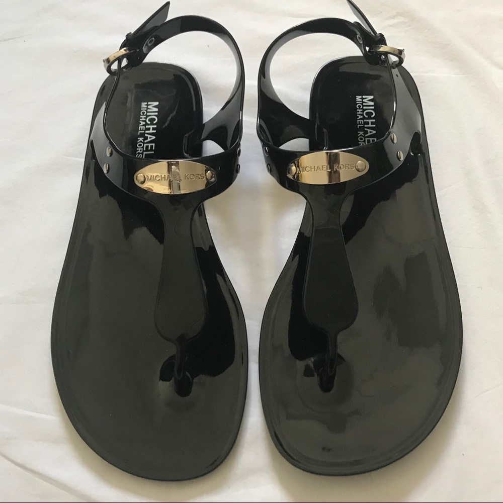 Michael Kors Black “Jelly” Sandals
